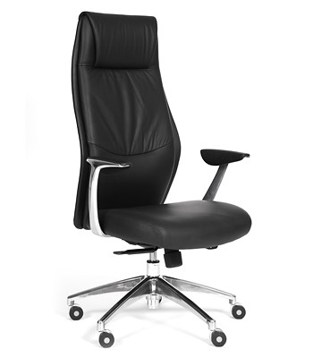 Компьютерное кресло CHAIRMAN Vista Экокожа премиум черная в Перми - изображение