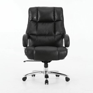 Кресло компьютерное Brabix Premium Bomer HD-007 (рециклированная кожа, хром, черное) 531939 в Соликамске
