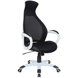 Компьютерное кресло Brabix Premium Genesis EX-517 (пластик белый, ткань/экокожа/сетка черная) 531573 в Кунгуре