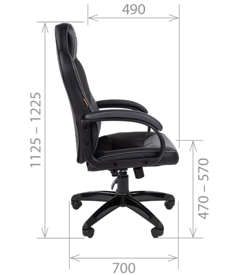 Офисное кресло CHAIRMAN GAME 17, цвет черный / голубой в Перми - изображение 2