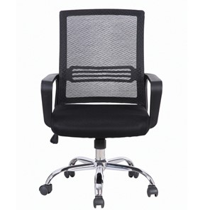 Офисное кресло Brabix Daily MG-317 (с подлокотниками, хром, черное) в Кунгуре