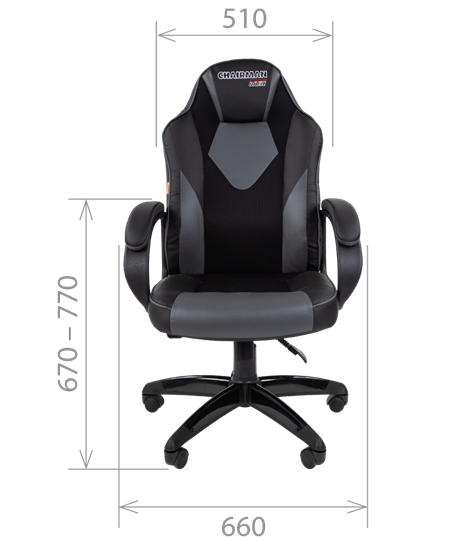 Офисное кресло CHAIRMAN GAME 17, цвет черный / голубой в Перми - изображение 1