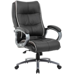 Компьютерное кресло Brabix Premium Strong HD-009 (экокожа черная, ткань серая) 531945 в Перми - предосмотр
