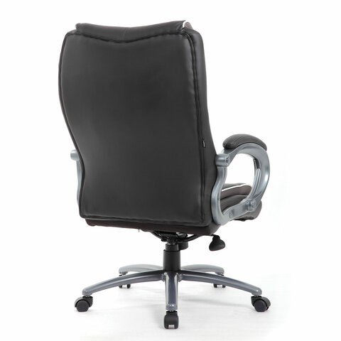 Компьютерное кресло Brabix Premium Strong HD-009 (экокожа черная, ткань серая) 531945 в Перми - изображение 2