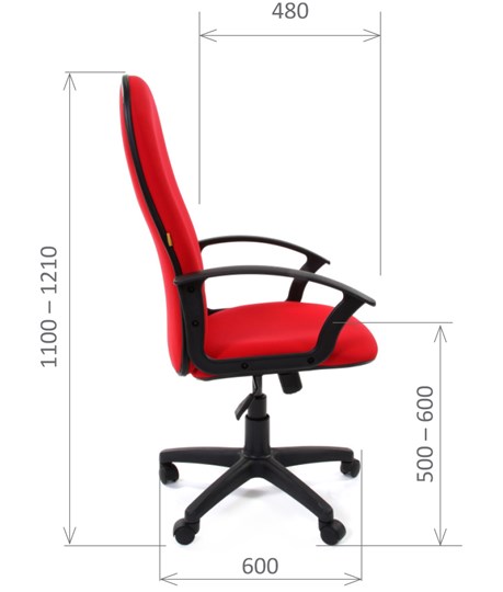 Кресло CHAIRMAN 289, ткань, цвет красный в Перми - изображение 2