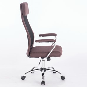 Кресло офисное Brabix Flight EX-540 (хром, ткань, сетка, коричневое) в Перми - предосмотр 1