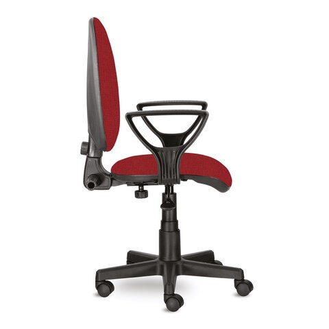 Офисное кресло Brabix Prestige Ergo MG-311 (регулируемая эргономичная спинка, ткань, красное) 532424 в Перми - изображение 1