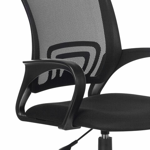 Офисное кресло Brabix Fly MG-396 (с подлокотниками, сетка, черное) 532083 в Кунгуре - изображение 4