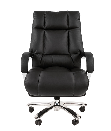 Кресло CHAIRMAN 405 черное нат.кожа/экокожа в Перми - изображение 1