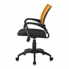 Кресло компьютерное Brabix Fly MG-396 (с подлокотниками, сетка, оранжевое/черное) в Перми - предосмотр 3