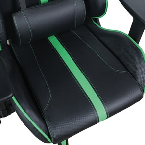 Кресло офисное Brabix GT Carbon GM-120 (две подушки, экокожа, черное/зеленое) в Перми - предосмотр 7