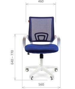 Офисное кресло CHAIRMAN 696 white, ткань, цвет синий в Перми - предосмотр 1