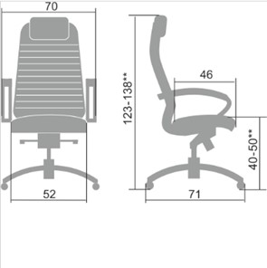 Офисное кресло Samurai K-1.041 бежевый в Березниках - предосмотр 1