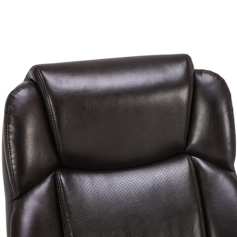 Компьютерное кресло Brabix Premium Favorite EX-577 (пружинный блок, рециклир. кожа, коричневое) 531936 в Перми - изображение 5