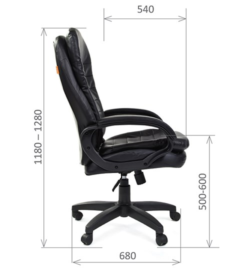 Офисное кресло CHAIRMAN 795 LT, экокожа, цвет черный в Перми - изображение 2