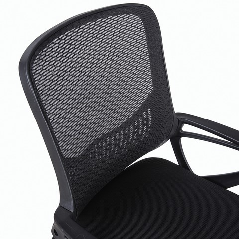 Кресло компьютерное Brabix Next MG-318 (с подлокотниками, хром, черное) 531834 в Перми - изображение 3
