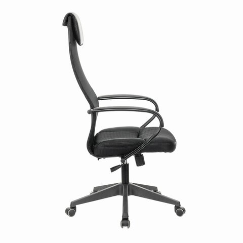 Кресло компьютерное Brabix Premium Stalker EX-608 PL (ткань-сетка/кожзам, черное) 532090 в Кунгуре - изображение 2