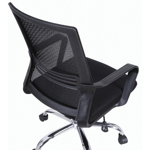 Офисное кресло Brabix Daily MG-317 (с подлокотниками, хром, черное) 531833 в Перми - изображение 8