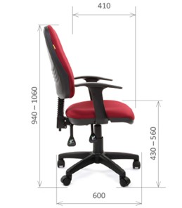 Кресло CHAIRMAN 661 Ткань стандарт 15-11 красная в Перми - предосмотр 2