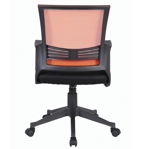 Кресло Brabix Balance MG-320 (с подлокотниками, комбинированное черное/оранжевое) 531832 в Перми - изображение 2