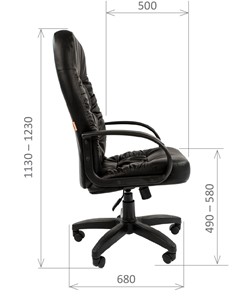 Кресло офисное CHAIRMAN 416, экокожа, цвет черный в Перми - предосмотр 2