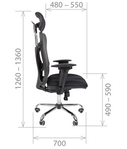 Кресло компьютерное CHAIRMAN 769, ткань TW 12, цвет черный в Перми - предосмотр 2