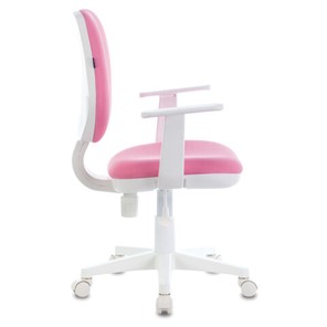 Офисное кресло Brabix Fancy MG-201W (с подлокотниками, пластик белый, розовое) 532409 в Кунгуре - предосмотр 1