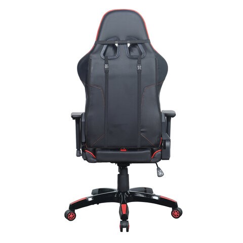 Кресло Brabix GT Carbon GM-120 (две подушки, экокожа, черное/красное) 531931 в Перми - изображение 3