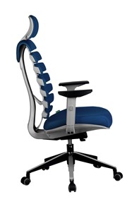 Офисное кресло Riva Chair SHARK (Синий/серый) в Перми - предосмотр 2