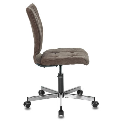 Офисное кресло Brabix Stream MG-314 (без подлокотников, пятилучие серебристое, ткань, коричневое) 532393 в Перми - изображение 1