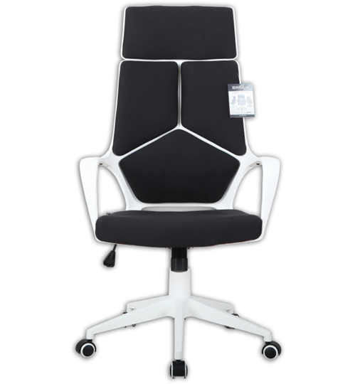 Компьютерное кресло Brabix Premium Prime EX-515 (пластик белый, ткань, черное) 531812 в Перми - изображение 5