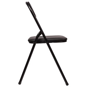 Офисный стул складной Brabix Golf CF-007 (черный каркас, кожзам черный) в Перми - предосмотр 2