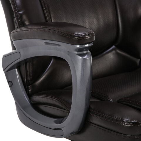 Компьютерное кресло Brabix Premium Favorite EX-577 (пружинный блок, рециклир. кожа, коричневое) 531936 в Перми - изображение 9