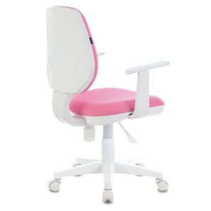 Офисное кресло Brabix Fancy MG-201W (с подлокотниками, пластик белый, розовое) в Перми - предосмотр 2