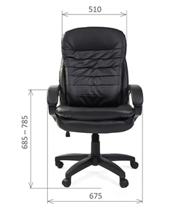 Офисное кресло CHAIRMAN 795 LT, экокожа, цвет черный в Соликамске - предосмотр 1
