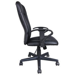 Кресло компьютерное Brabix Optima MG-370 (с подлокотниками, экокожа/ткань, черное) 531580 в Перми - предосмотр 1