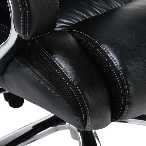 Кресло офисное Brabix Premium Status HD-003 (рециклированная кожа, хром, черное) в Перми - изображение 9