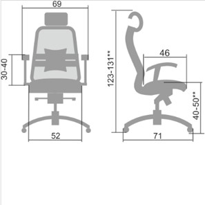 Офисное кресло Samurai S-3.04, черный в Перми - предосмотр 4