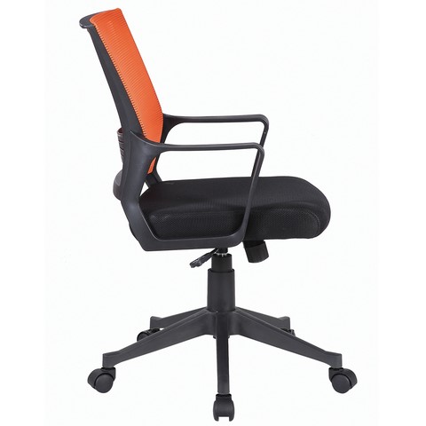 Кресло Brabix Balance MG-320 (с подлокотниками, комбинированное черное/оранжевое) 531832 в Перми - изображение 1
