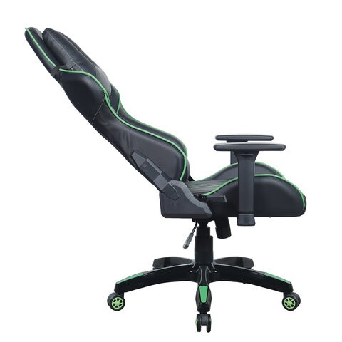 Кресло офисное Brabix GT Carbon GM-120 (две подушки, экокожа, черное/зеленое) в Перми - изображение 4