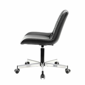 Офисное кресло Brabix Deco MG-316 (без подлокотников, пятилучие серебристое, экокожа, черное) в Перми - предосмотр 3