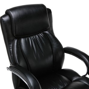 Кресло офисное Brabix Premium Status HD-003 (рециклированная кожа, хром, черное) в Перми - предосмотр 4