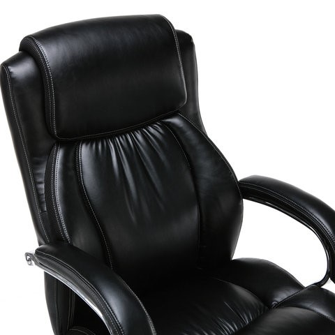 Кресло офисное Brabix Premium Status HD-003 (рециклированная кожа, хром, черное) в Перми - изображение 4