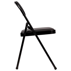 Офисный стул складной Brabix Golf Plus CF-003 Комфорт (черный каркас, кожзам черный) в Перми - предосмотр 2