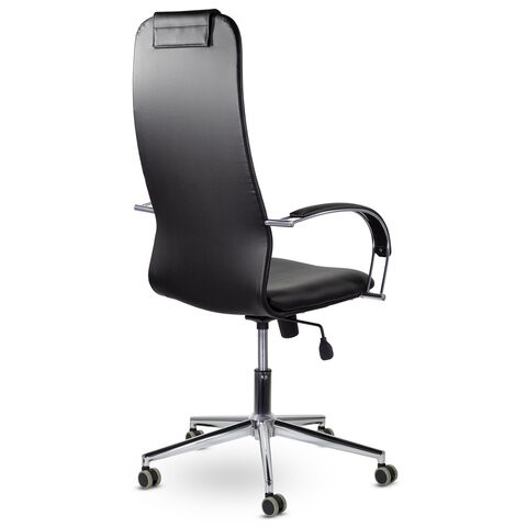 Офисное кресло Brabix Premium Pilot EX-610 CH (хром, кожзам, черное) 532418 в Кунгуре - изображение 3