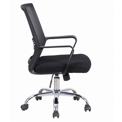 Офисное кресло Brabix Daily MG-317 (с подлокотниками, хром, черное) 531833 в Кунгуре - изображение 1
