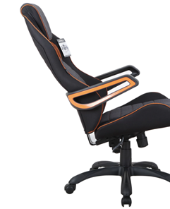 Офисное кресло Brabix Techno Pro GM-003 (ткань, черное/серое, вставки оранжевые) в Перми - предосмотр 1