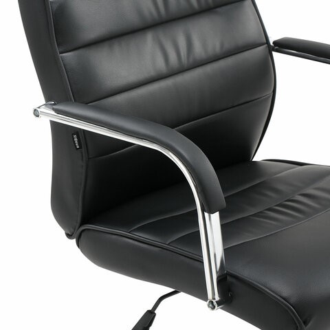 Кресло компьютерное Brabix Stark EX-547 (экокожа, хром, черное) 531948 в Перми - изображение 9