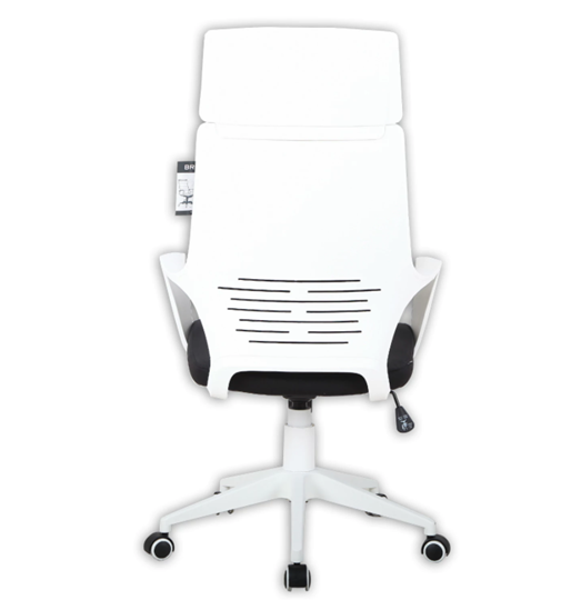 Компьютерное кресло Brabix Premium Prime EX-515 (пластик белый, ткань, черное) 531812 в Перми - изображение 3
