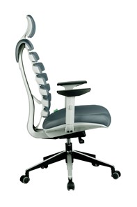 Кресло компьютерное Riva Chair SHARK (Серый/серый) в Перми - предосмотр 2